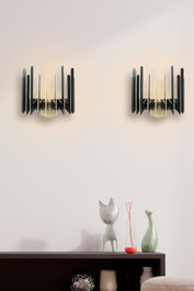 Opviq ZigZag Sconce Lámpara de Pared Negra (Set de 2)
